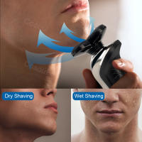 Afeitadora Eléctrica Para Hombres Máquina De Afeitar Barba Recargable Impermeable Con Cabeza Flotante Trimmer De Cabello Y Barba - details 5