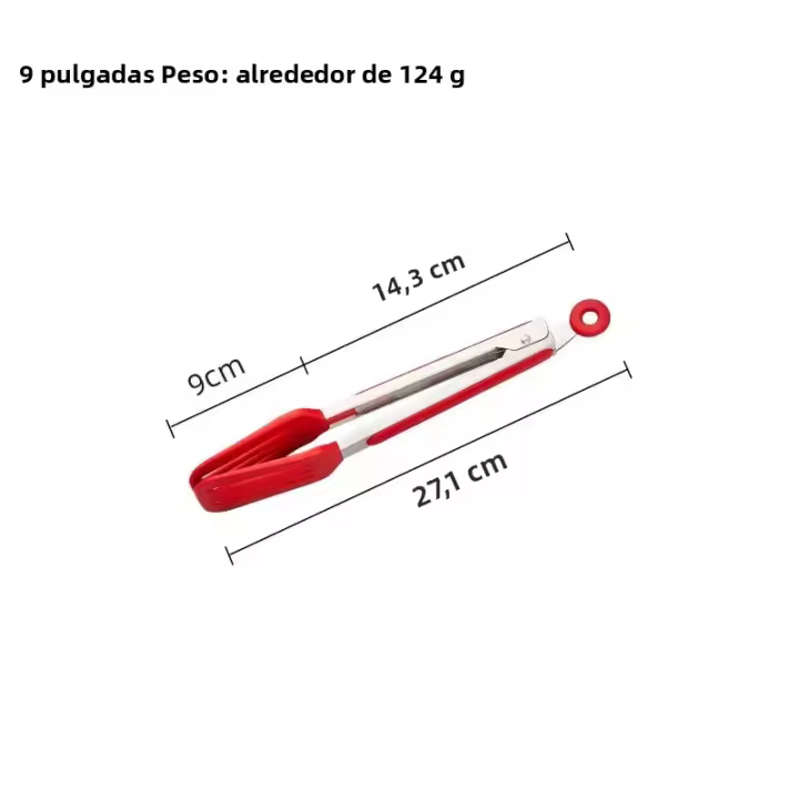 Pinzas De Barbecue Multifuncionales De Acero Inoxidable Y Silicona No Esmeriladas Resistentes Al Calor Y Antideslizantes Para Barbacoa Al Aire Libre - 1