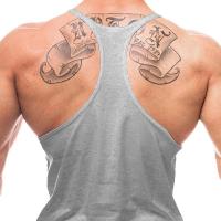 Camiseta De Gimnasio Para Hombres Musculado Running Deporte Sin Mangas Hombros Descubiertos Verano Algodón Transpirable Cómodo Ropa De Entrenamiento - details 6