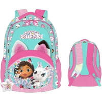 Gabby's Dollhouse - Mochila infantil escuela 42x32cm para niños con diseño encantador y colorido ideal para aventuras diarias - details 1