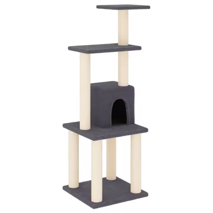 Rascador para Gatos with postes de ISAL gris Obscura 105 cm - 1