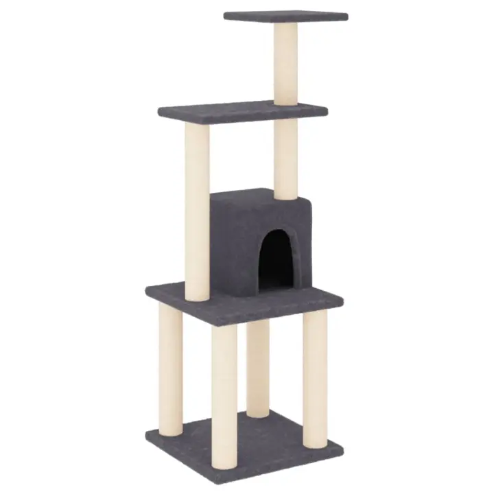 Rascador para Gatos with postes de ISAL gris Obscura 105 cm - 1