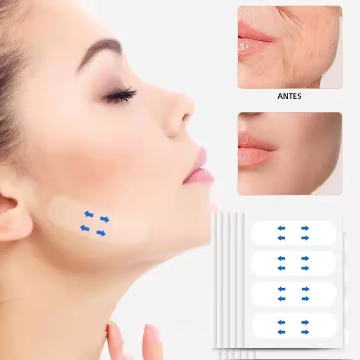 40Pcs Pegatinas De Levantamiento Para La Cara Invisible Y Transparente Herramientas Adhesivas Para Piel Flácida Y Arrugas V-Forma - 1