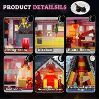 Juego De Bloques De Construcción Coralines 1349 Piezas Palacio Rosa Para Niños Y Niñas Edad Recomendada 3-6 Años Regalo De Navidad Modelo De Edificio De Película - details 4