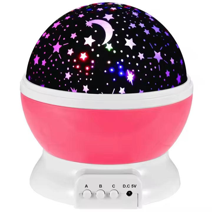 Lámpara De Noche Proyector De Cielo Estrellado Luz Decorativa Para Bebé Rotatoria Galaxia Lámpara De Mesa Decorativa Para Dormitorio - 1