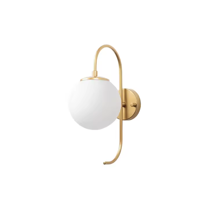 Aplique de pared WELLHOME, Estructura de metal Color Oro brillante - 1