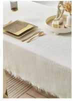 Mantel De Lino Y Algodón Rustico Para Hogar Y Bodas Con Borlas Ideal Para Comedor Cocina Picnics Y Fiestas Estilo Rústico Farmhouse - details 14