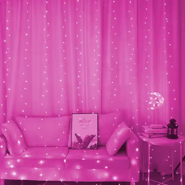 Guirnalda De Luces LED Para Ventanas 6x3M/3x3m Con Control Remoto Y Alimentación USB Decoración Navideña Para Hogar Y Jardín - 1