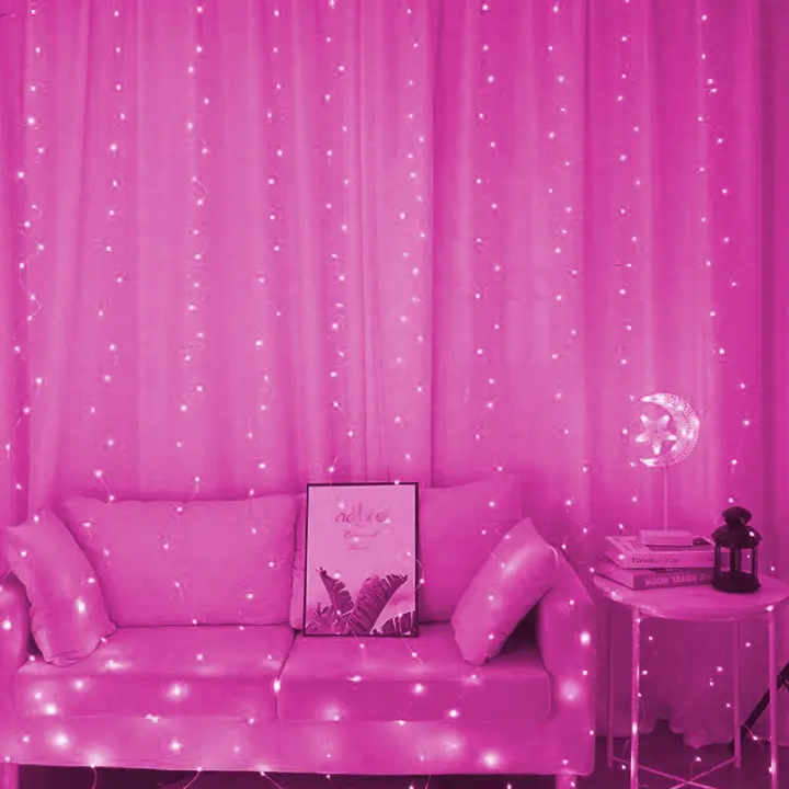 Guirnalda De Luces LED Para Ventanas 6x3M/3x3m Con Control Remoto Y Alimentación USB Decoración Navideña Para Hogar Y Jardín - 1