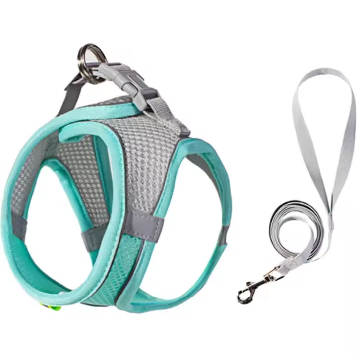 Arnés para perros pequeños y medianos antitirones, conjunto de arnés y correa para cachorros, arnés para cachorros para perros pequeños, arnés de paso para perros pequeños, arnés para perros pequeños, arnés de malla para perros. - 1