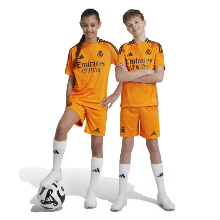 Conjunto Niños Futbol Adidas Real Madrid 2ª  24/25  Naranja - 1