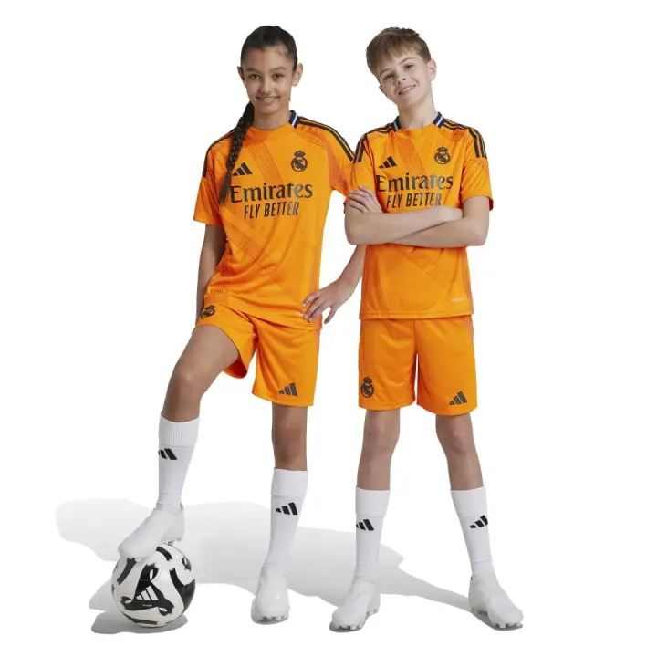 Conjunto Niños Futbol Adidas Real Madrid 2ª  24/25  Naranja - 1