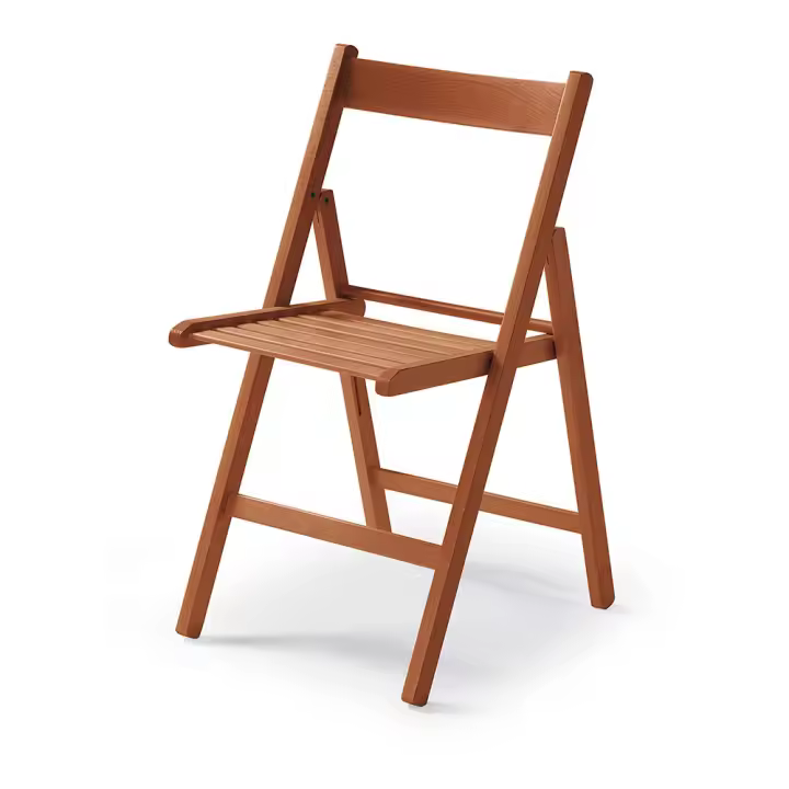 SILLA PLEGABLE DE MADERA CEREZO 79x42,5x47,5cm - 1