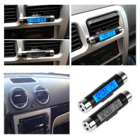 Termómetro Y Reloj De Automóvil 2 En 1 Con Calendario Pantalla LCD Digital Luz Azul Trasera Accesorios Automotrices Clip Sobre - details 0