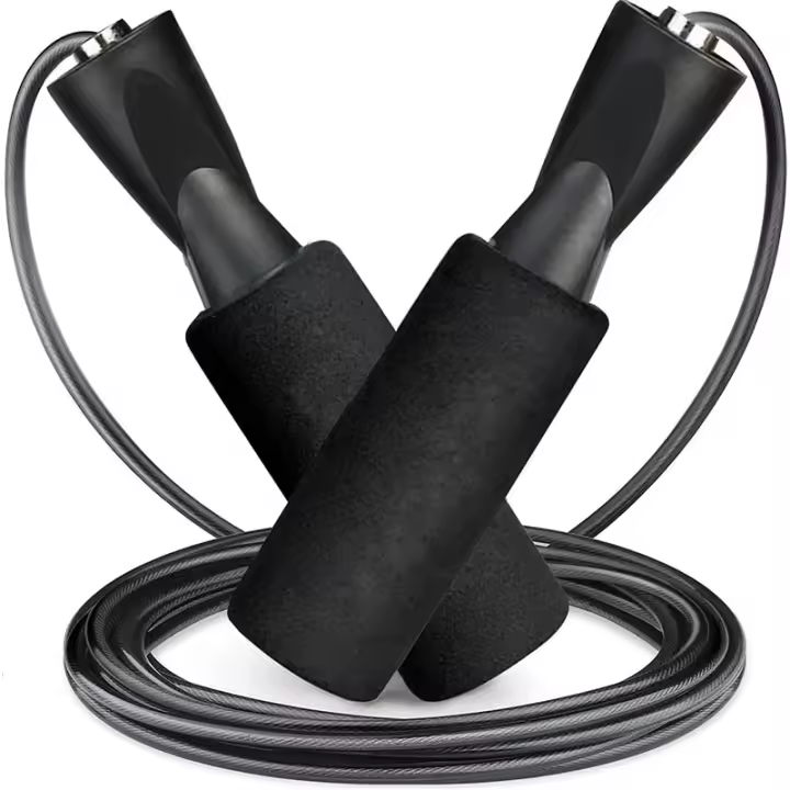 Cuerda De Saltar De Acero Ajustable Y Portátil Para Hombres Y Mujeres Equipo De Fitness Duradero Con Manillas Antideslizantes Para Gimnasio Doméstico Y Entrenamiento De Resistencia - 1