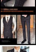 Traje De Moda Para Hombre 2025 (Blazer+Chaleco+Pantalones) Estilo Artístico Casuero Elegante Talla M-5XL Adecuado Para Bodas Y Trabajo - details 6