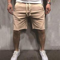 Shorts De Correr Para Hombre De Color Sólido Fitness Ropa Deportiva Casual Shorts De Verano De Pierna Larga Cierre Con Cordón - details 9