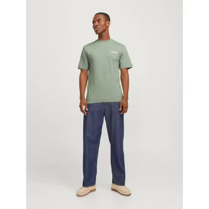 Jack&Jones - Camiseta Hombre - Manga Corta con Logo - Verde - Corte Relaxed - 1