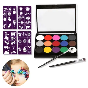 Kit De Pintura Facial De 15 Colores – Pintacaras Infantil Hipoalergénico, No Tóxico, Soluble En Agua, Para Halloween Y Fiestas