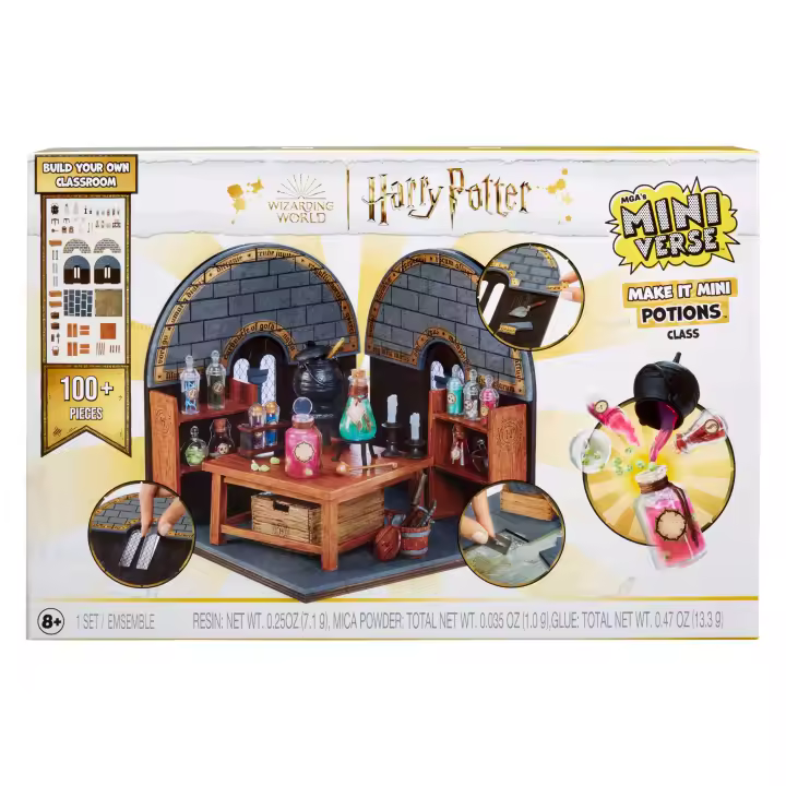 MINIVERSE SET MINI CLASE DE POCIONES HARRY POTTER -  Mini coleccionables Harry Potter, Resina, Réplica de Pociones, para Coleccionistas y Niños +8 Año - 1