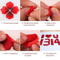 3000/100Pcs 4.5cm Pétalos De Rosa Artificiales Rojos Simulación De Seda Para Decoración Romántica De Fiesta De Boda Valentines Day - details 7