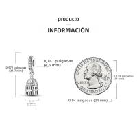 Encanto De Colgante De Árbol De Familia Platinado En Plata Para Pulsera De Bangle Y Collar DIY Regalo Con Doble Vuelo Aéreo - details 243