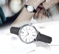 Reloj De Mujer Casual Shengke De Cuero Japanese Quartz Resistente Al Choque Y Al Agua Con Marcadores Arábigos Y Pantalla De Vidrio Hardlex - details 10
