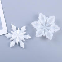 Molde De Resina Navideña 3Pcs Con Forma De Gran Copo De Nieve Silicone Para Adornos Navideños Molde De Silicona Para DIY De Joyería - details 5