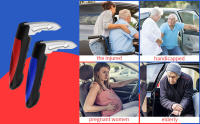 Barras De Agarre Para Coche Bastón Auxiliar De Movilidad Herramienta Automotriz Para Niños Ancianos Negro Accesorio De Vehículo - details 4