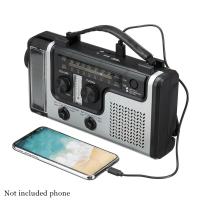 Radio Portátil Multifuncional Con Generador De Manivela Solar Y Dinámica AM/FM/SW1 Con Linterna LED De Lectura Y Previsión Del Clima - details 8