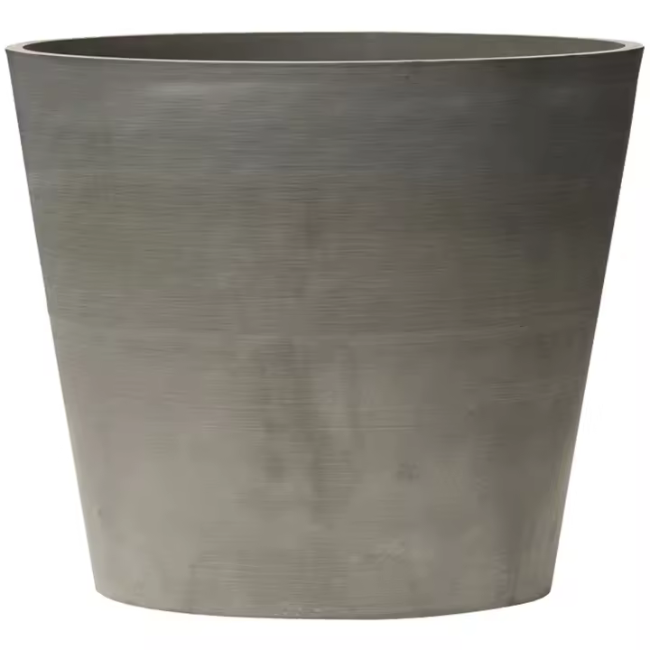 Maceta Nova Vita Cono Truncado Reciclada Hecha a Mano Ø 07 Cm Gris Claro - 1