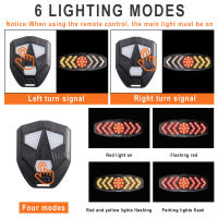 Lámpara De Señal De Giro LED Para Patinete Eléctrico Xiaomi MI3 M365 1S Pro2 Modificada Con Control Remoto Inalámbrico Y Recargable USB - details 3