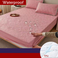 Sábana Ajustable Impermeable 100% Tejida Con Cierre Elástico Para Queen Y King Tamaño Mattress Protector Sólido Cubierta De Cama (Necesario Pedir Toalla De Cabeza) - details 16