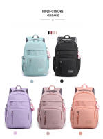Mochila De Color Sólido Con Manija De Malla Y Correa Curvada De Alta Capacidad Para Viajes Cierre De Cremallera Capa Interna De Nylon Para Hombres Y Mujeres - details 10