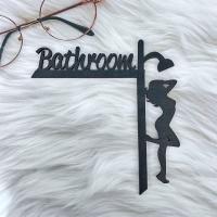 Panel De Puerta De Baño Moderno En Madera - Escultura Colgante Para Pared Decorativa Para El Hogar Arte Interior Estilo Americano - details 6