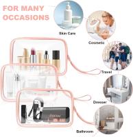 2 PCS Neceser de Maquillaje de PVC, Bolsas Transparentes para Avión, Bolsa de Cosmético Organizador Mujer Impermeables para Viajes, Almacenamiento, Baño - details 3