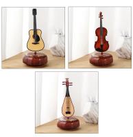 Caja De Música Giratoria Con Guitarra Y Violín Regalo De Cumpleaños Para Niñas Decoración Creativa Para El Salón - details 2
