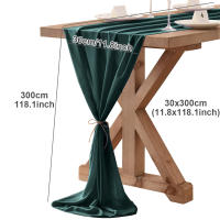 Corredor De Mesa De Seda Bohemia Romántica 30cm*300cm Para Boda Cumpleaños Fiesta De Novia Día De San Valentín Decoración De Mesa - details 4