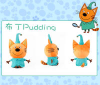 Muñeco De Peluche Gato Anime 33cm Genuine Kid Tри Кота Mi Familia Three Happy Cats Cookie Candy Pudding Juguete Kawaii Para Adultos Y Adolescentes - details 5