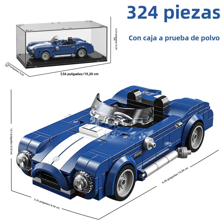Juguete Educativo De Coche Deportivo De 309 Piezas Con Caja De Exhibición Transparente Bloques De Construcción Clásicos Para Niños Mayores De 6 Años - 1