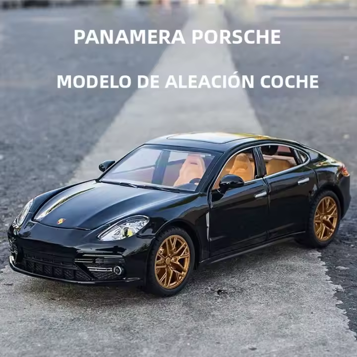 Coche De Deporte Porsche Panamera a Escala 1:24 Con Sonido Y Luz Modelo Metálico De Aleación Juguete De Colección Para Niños - 1