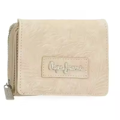 BILLETERO CON MONEDERO PEPE JEANS JANA BEIGE – COMPACTO, ELEGANTE Y FUNCIONAL - 1