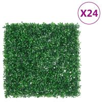 vidaXL Valla de Hojas de Arbusto Artificial Enrejados (24 unidades) Verde Dimensiones 40 x 60 cm, 50 x 50 cm - details 1