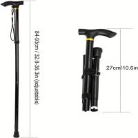 Palo De Camuflaje Unisex Para Senderismo Camping Montañismo Telescopio Batón Plegable Manzana Antideslizante Aluminio T-Manija - details 0