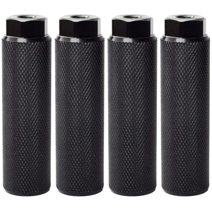 Pedales de aleación de aluminio para bicicleta de montaña, 4 clavijas de piezas, antideslizantes, BMX, para acrobacias traseras, ejes de 3/8 pulgadas - 1