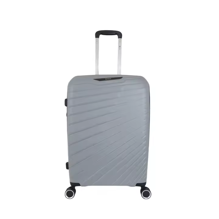 Maleta barata de viaje Mediana Benzi BZ5808 Gris de polipropileno  de medidas  68 x 39 x 26/31 cm y 3,6 kg . Excelente relación calidad-precio. Material PP. 4 ruedas dobles giratorias 360º y cerradura TSA integrada de combinación.(COLOR GRIS) - 1