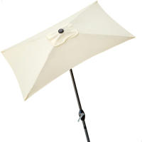 Aktive 53879 - Sombrilla rectangular para balcón, Parasol terraza, Sombrilla rectangular, Sombrilla terraza jardín, 200x120 cm, color crema, mástil aluminio CALIDAD DE CONFIANZA OFICIAL GARANTIZADO - details 1