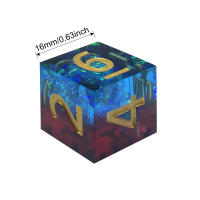 Set De 6 Poliedros Exquisitos En Resina Multicolor Retro Para Juegos De Mesa DND RPG TRPG Juguete Portátil Para Fiestas - details 7