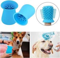 Limpiador de Huellas para Perros  Limpiador Pata Perro Mascota portátil Limpiador Taza de Limpieza para Mascotas para Limpiar Pies Sucios de Mascotas y Perros Gatos Masaje Aseo Sucio Garras (Azul) - details 2