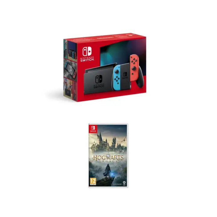 Pack Nintendo Switch Consola Azul/Rojo Neon + Hogwarts Legacy - 1